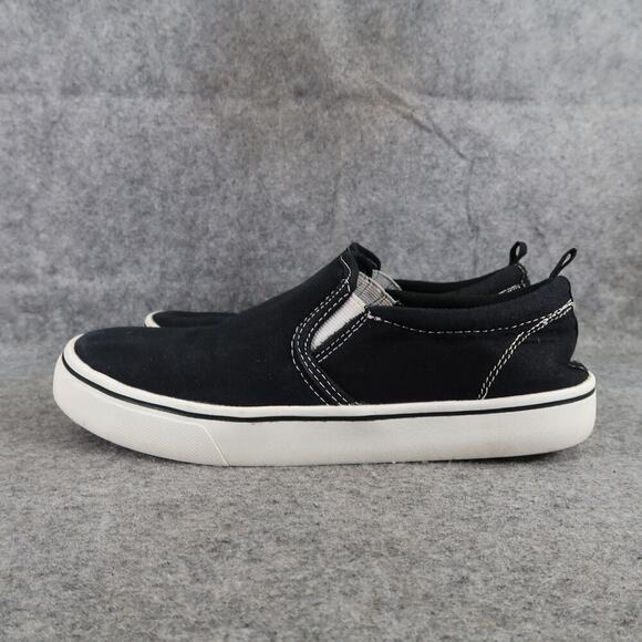 Wonder Nation Shoes Kids 6 Sneakers Slip On Casual Canvas Black Trainers Youth - Picture 4 of 11